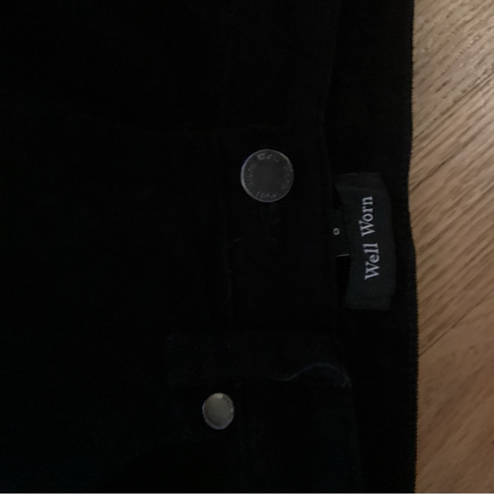 Well Worn Midnight Black Straight Leg Trousers